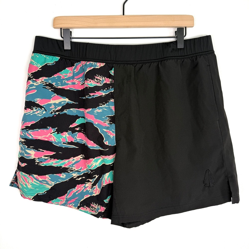 Tachuntfish 3XL Men's Hybrid Swim Trunks‎ Camo Print Athletic Shorts